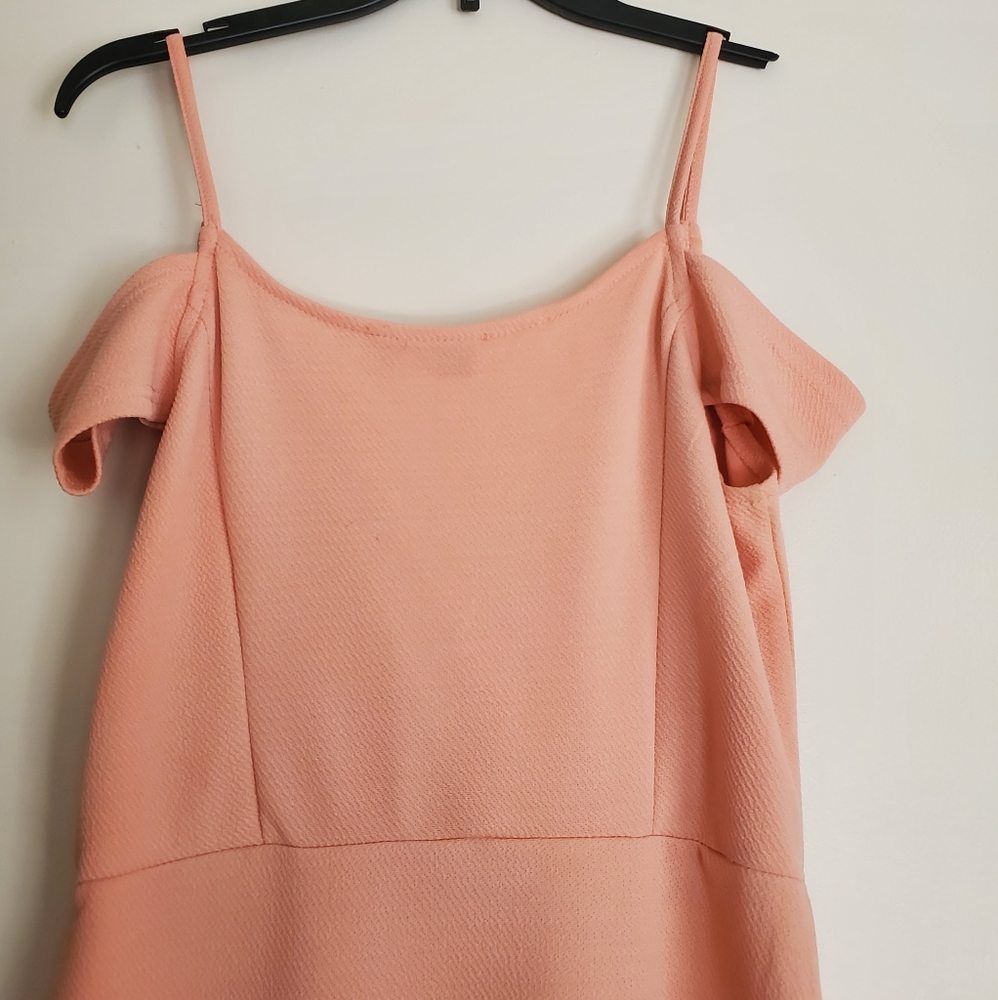 SOLD AX Paris | Cold shoulder Faux Wrap dress - Picture 8 of 14